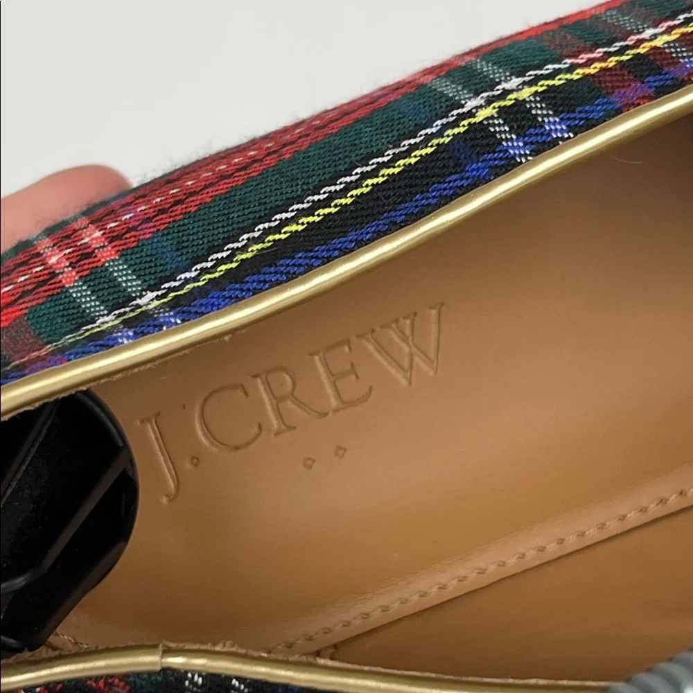 J‎ Crew Factory Smoking Plaid Loafers Womens 9.5